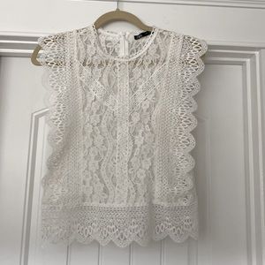 Zara lace sleeveless blouse